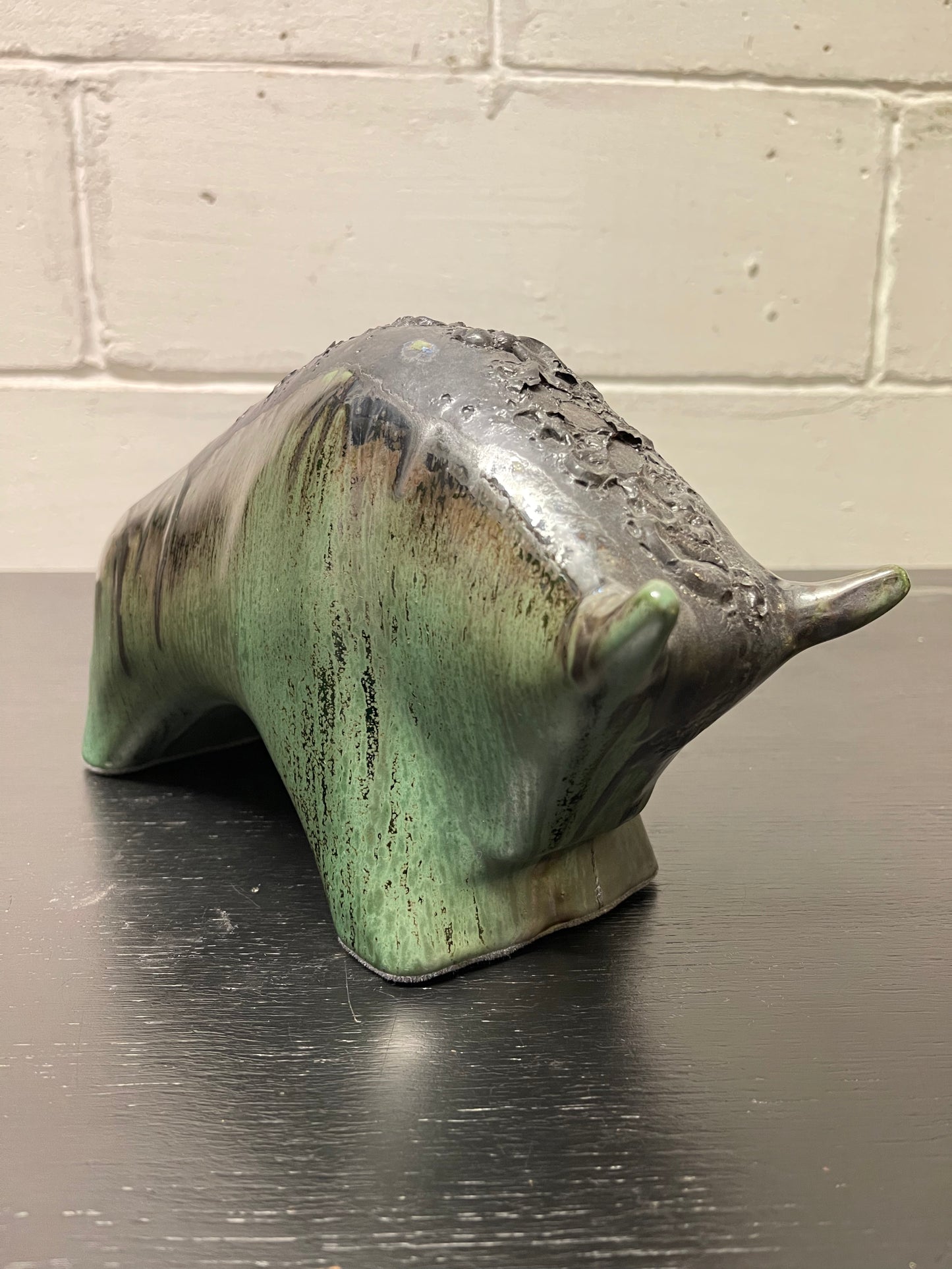 Otto Keramik Ceramic Bull West German Pottery Fat Lava