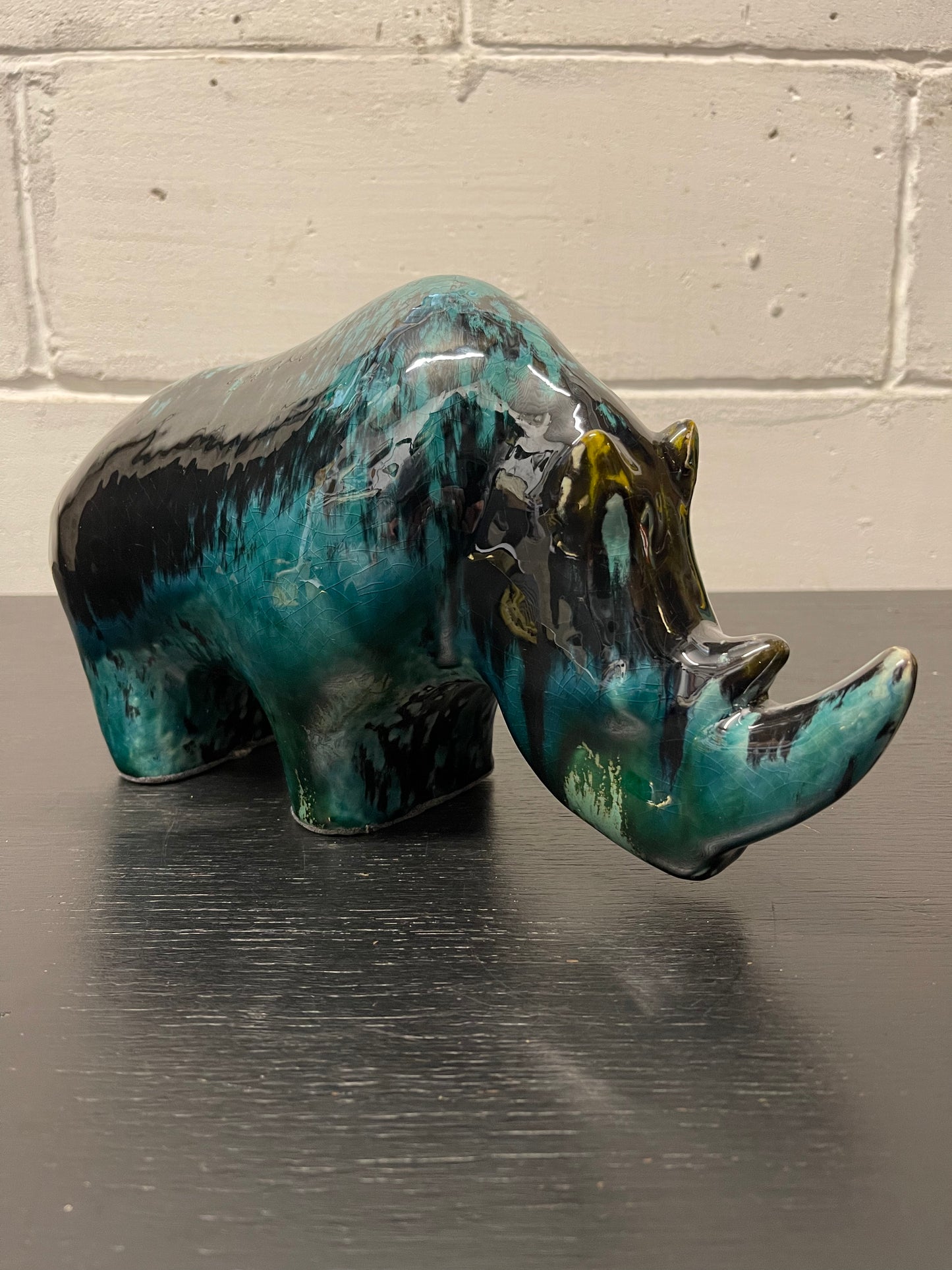 Exclusive Otto Keramik Ceramic Rhino West German Pottery Fat Lava