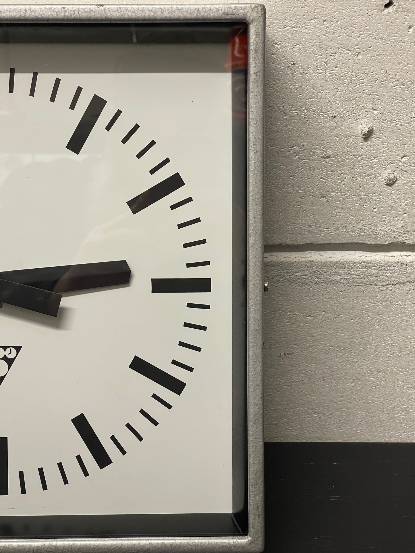 Czech Industrial 1960s Square Factory Clocks By Pragotron
