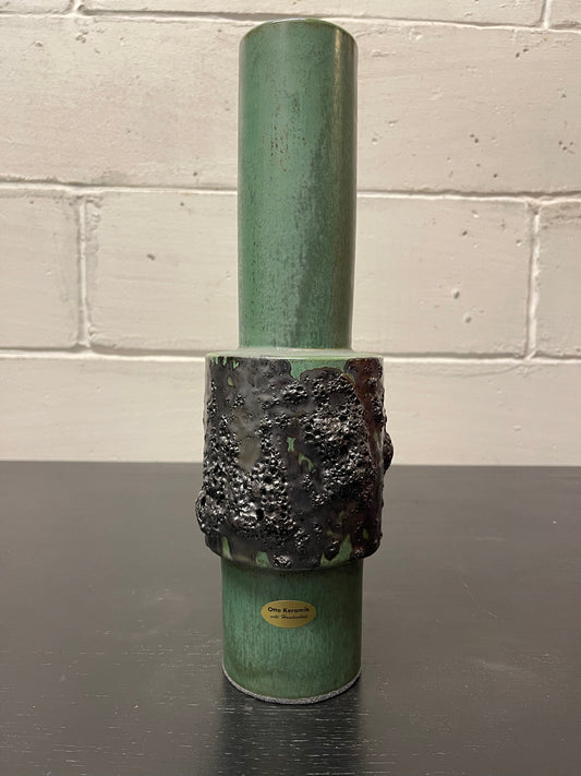 Otto Keramik Ceramic Fat Lava Vase West German Pottery