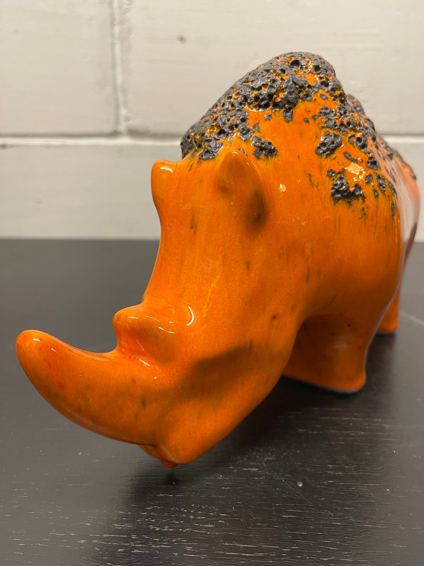 Exclusive Otto Keramik Ceramic Rhino West German Pottery Fat Lava