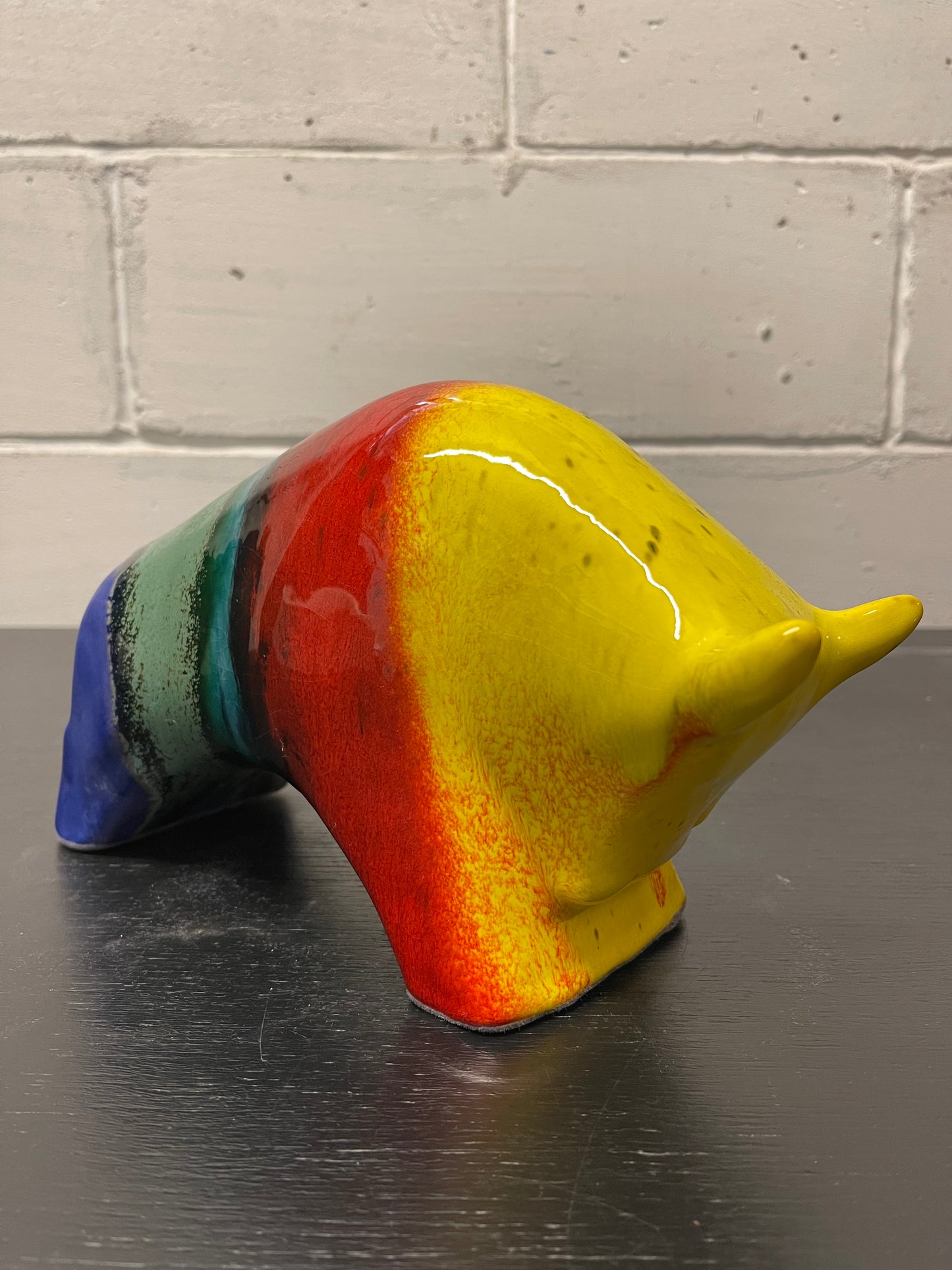 Otto Keramik Ceramic Bull West German Pottery Fat Lava