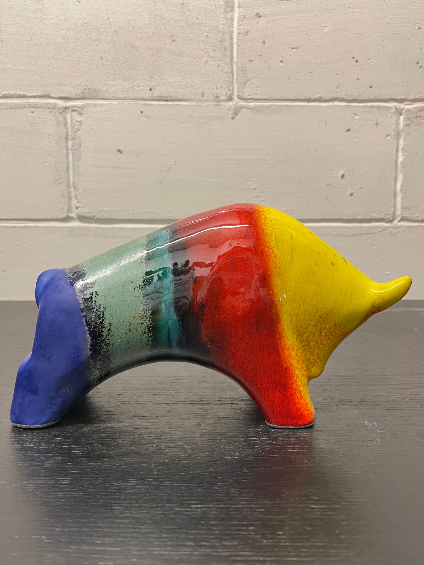 Otto Keramik Ceramic Bull West German Pottery Fat Lava