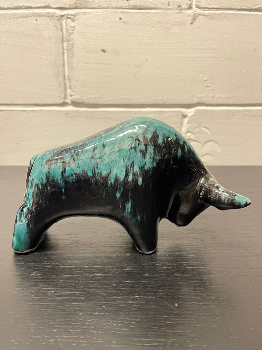 Otto Keramik Ceramic Bull West German Pottery Fat Lava