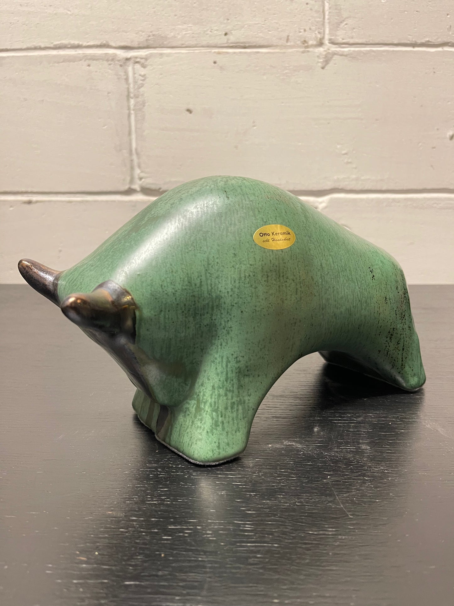 Otto Keramik Ceramic Bull West German Pottery Fat Lava