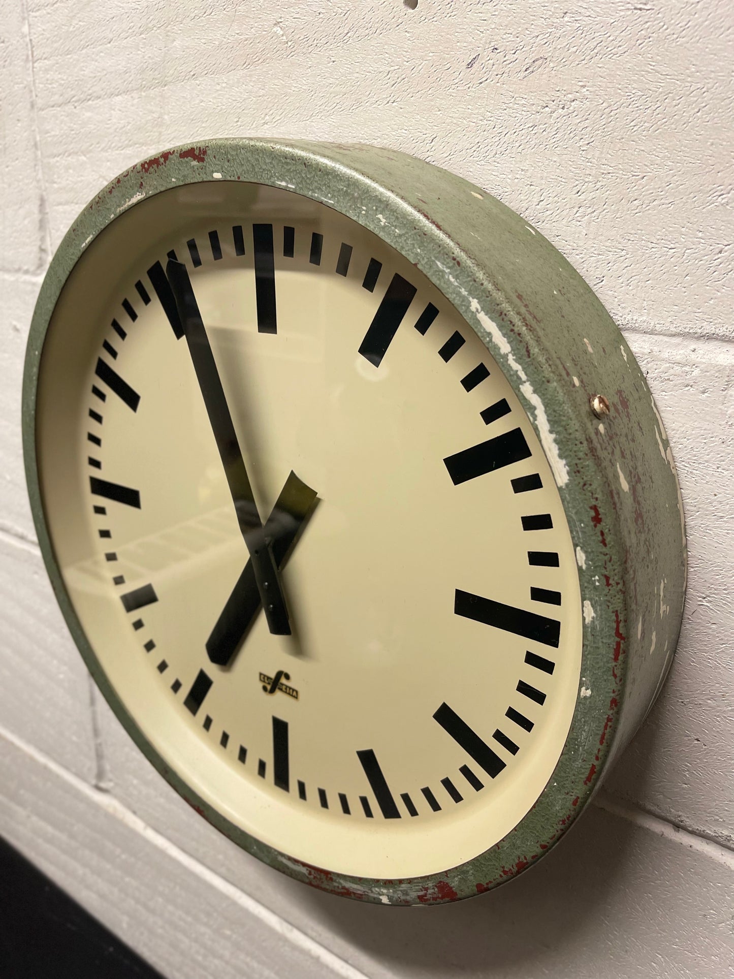 1960's East German Industrial Factory / Office Clocks By Elfema