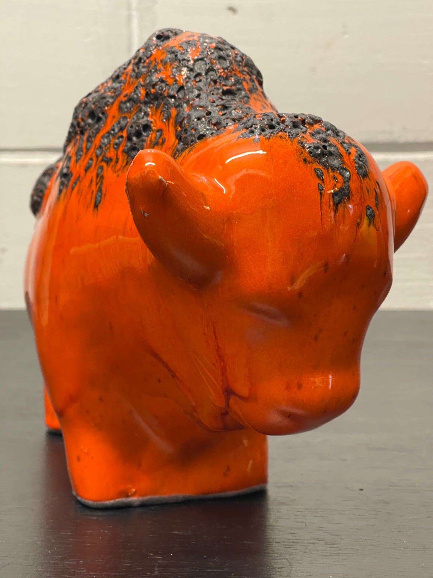 Otto Keramik Ceramic Bull West German Pottery Fat Lava
