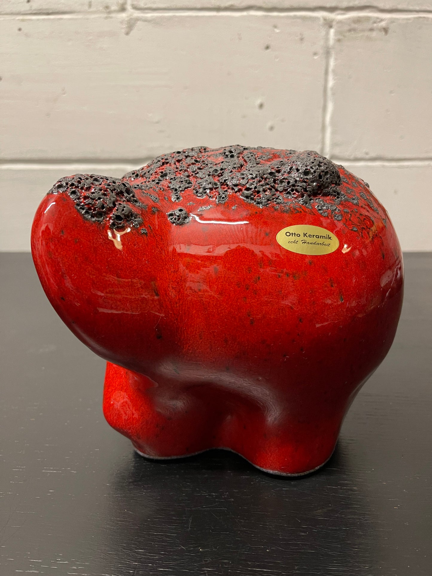 Otto Keramik Ceramic Elephant West German Pottery Fat Lava
