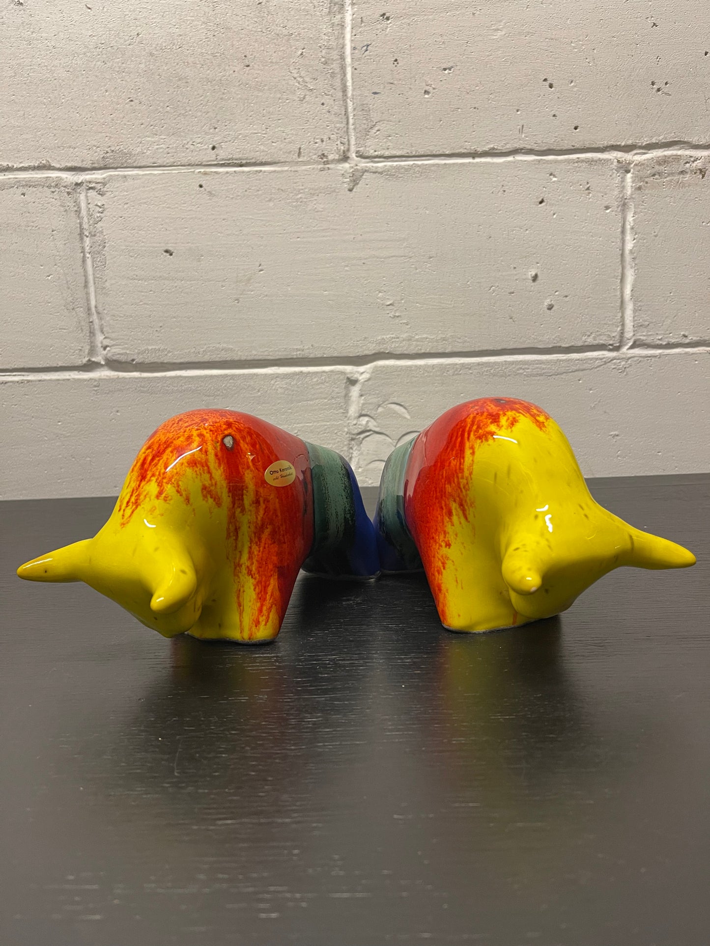 Otto Keramik Ceramic Bull West German Pottery Fat Lava