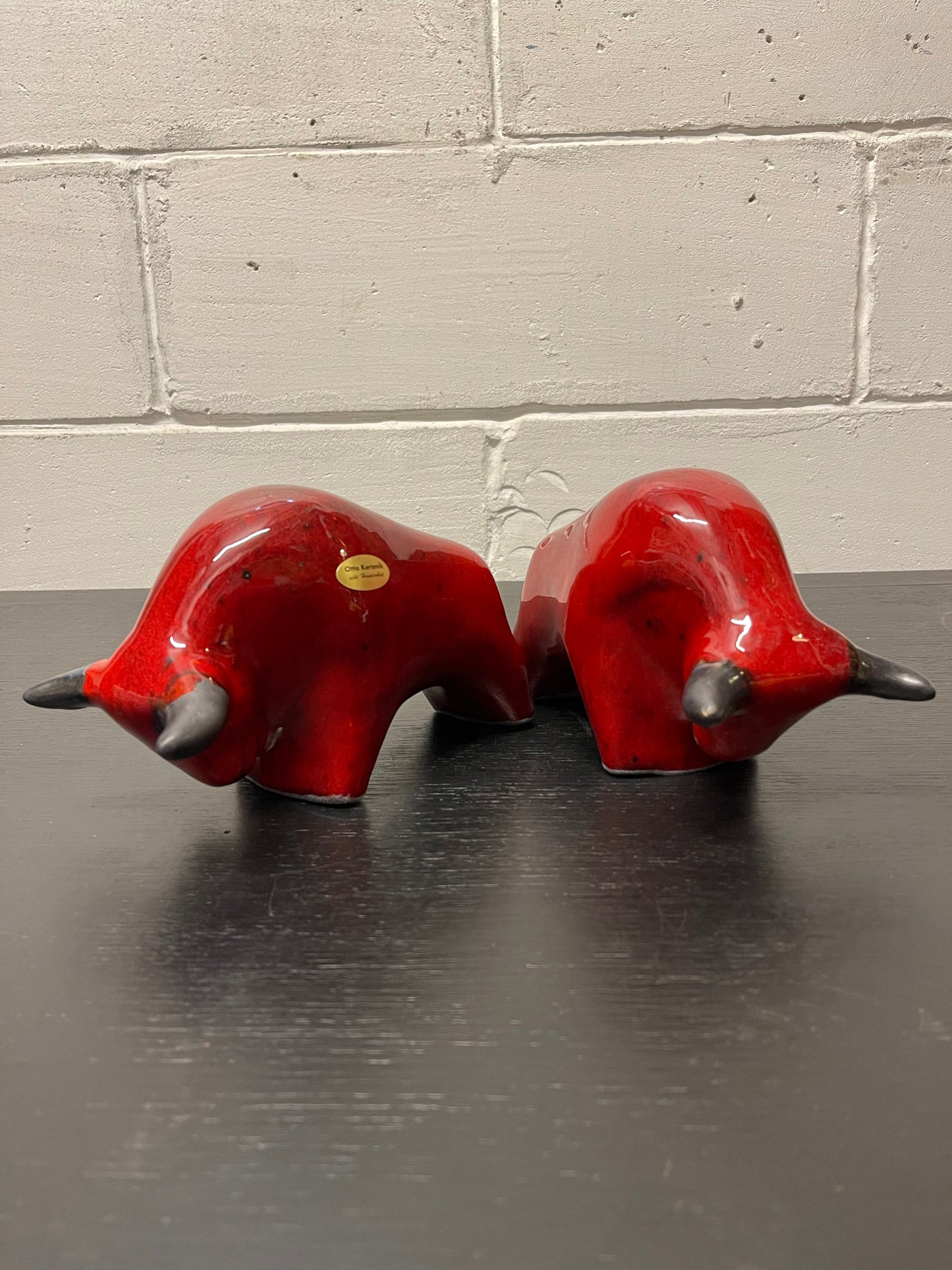 Otto Keramik Ceramic Bull West German Pottery Fat Lava