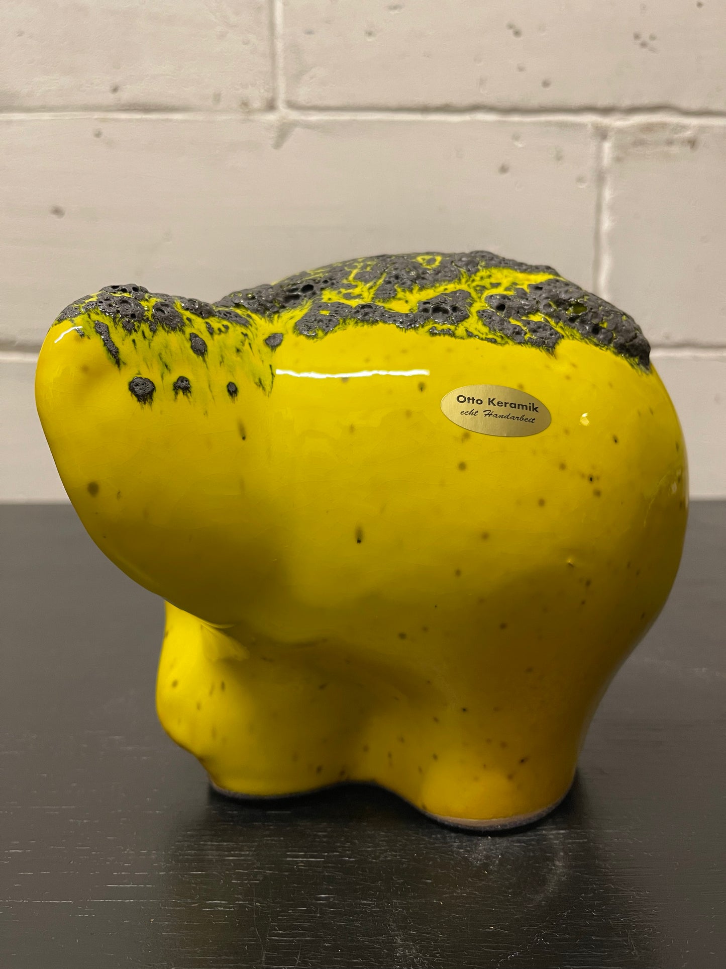 Otto Keramik Ceramic Elephant West German Pottery Fat Lava
