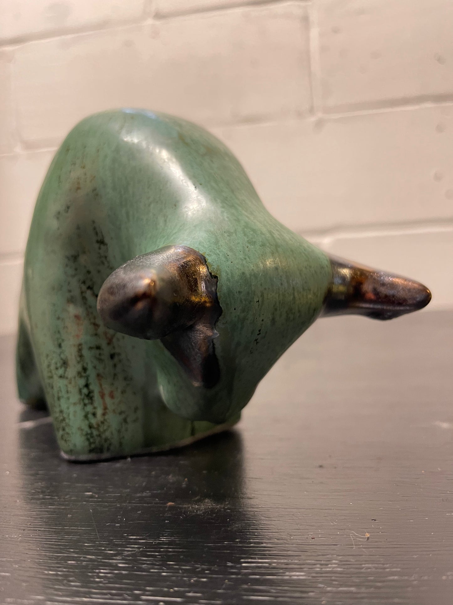 Otto Keramik Ceramic Bull West German Pottery Fat Lava