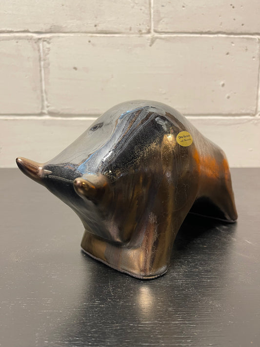 Otto Keramik Ceramic Bull West German Pottery Fat Lava