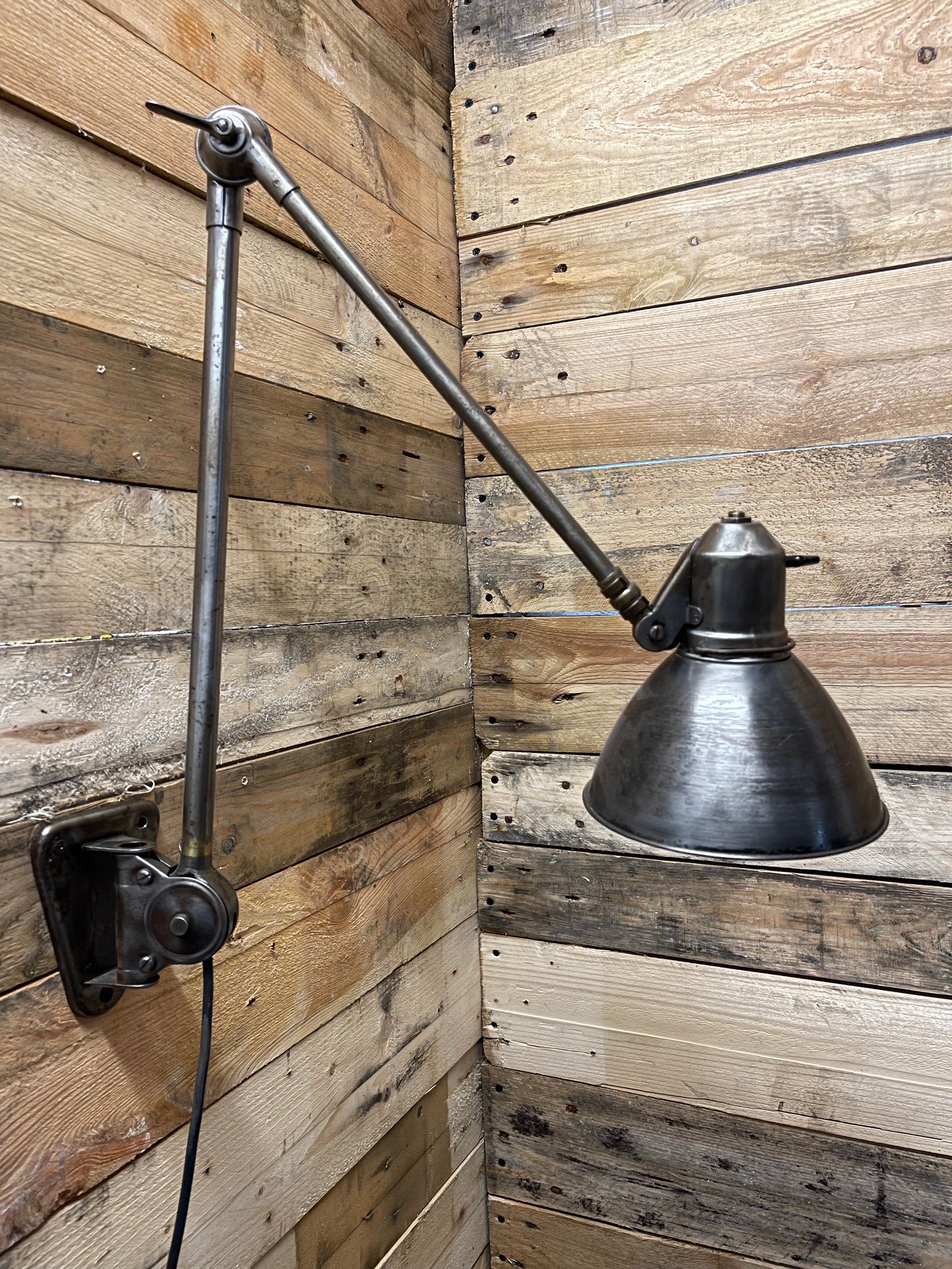1930s German Made Industrial Wall Light By SIS Licht