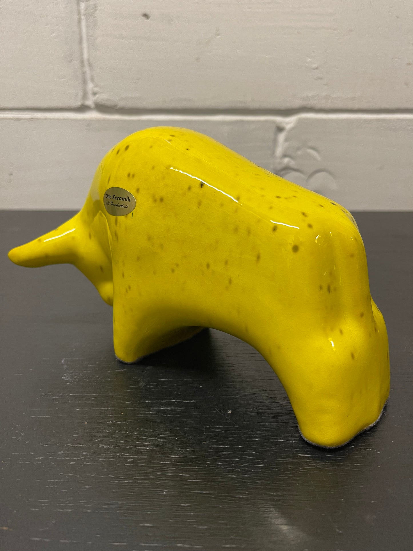 Otto Keramik Ceramic Bull West German Pottery Fat Lava