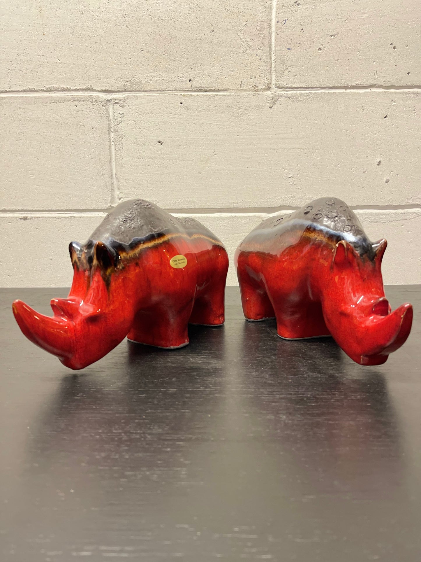 Exclusive Otto Keramik Ceramic Rhino West German Pottery Fat Lava