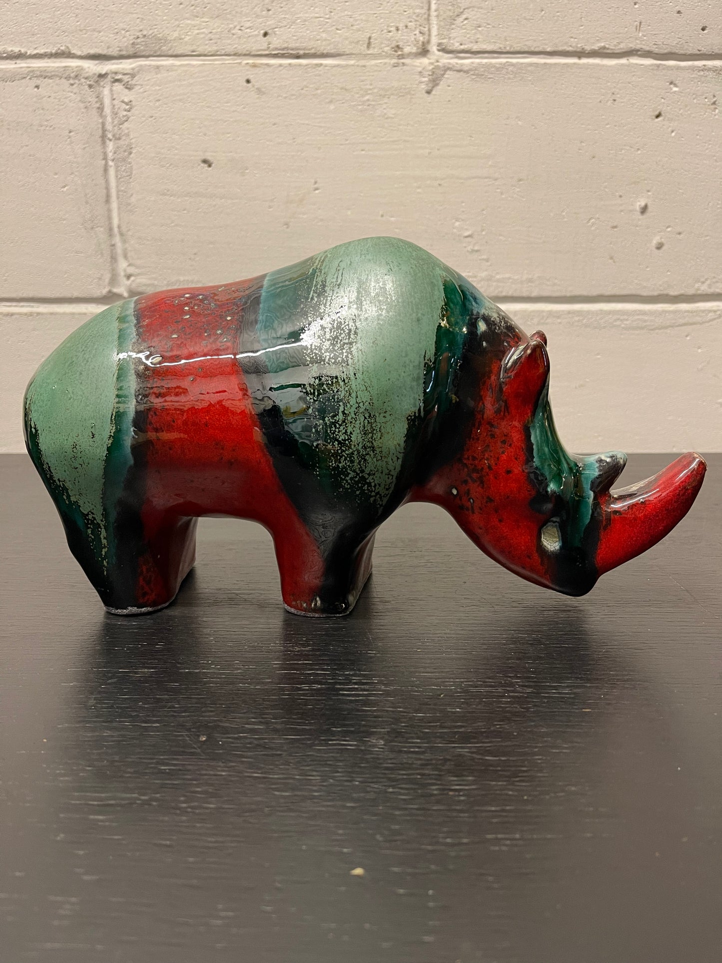 Exclusive Otto Keramik Ceramic Rhino West German Pottery Fat Lava