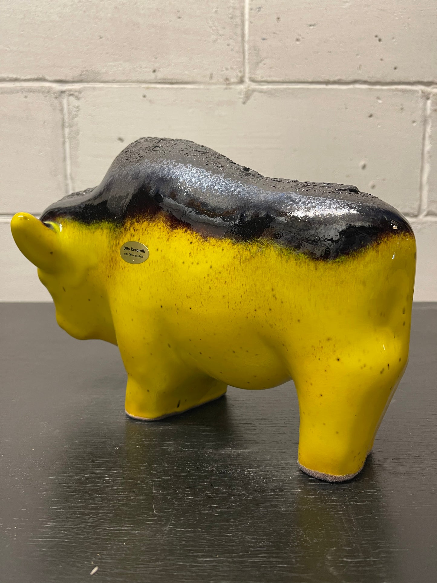 Otto Keramik Ceramic Bull West German Pottery Fat Lava