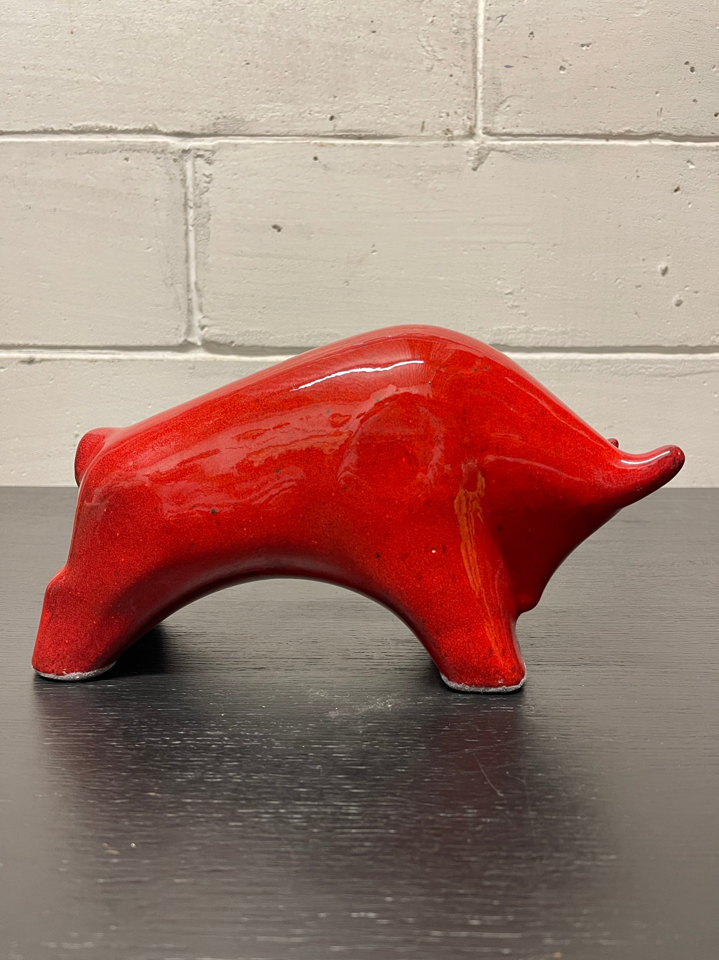 Otto Keramik Ceramic Bull West German Pottery Fat Lava