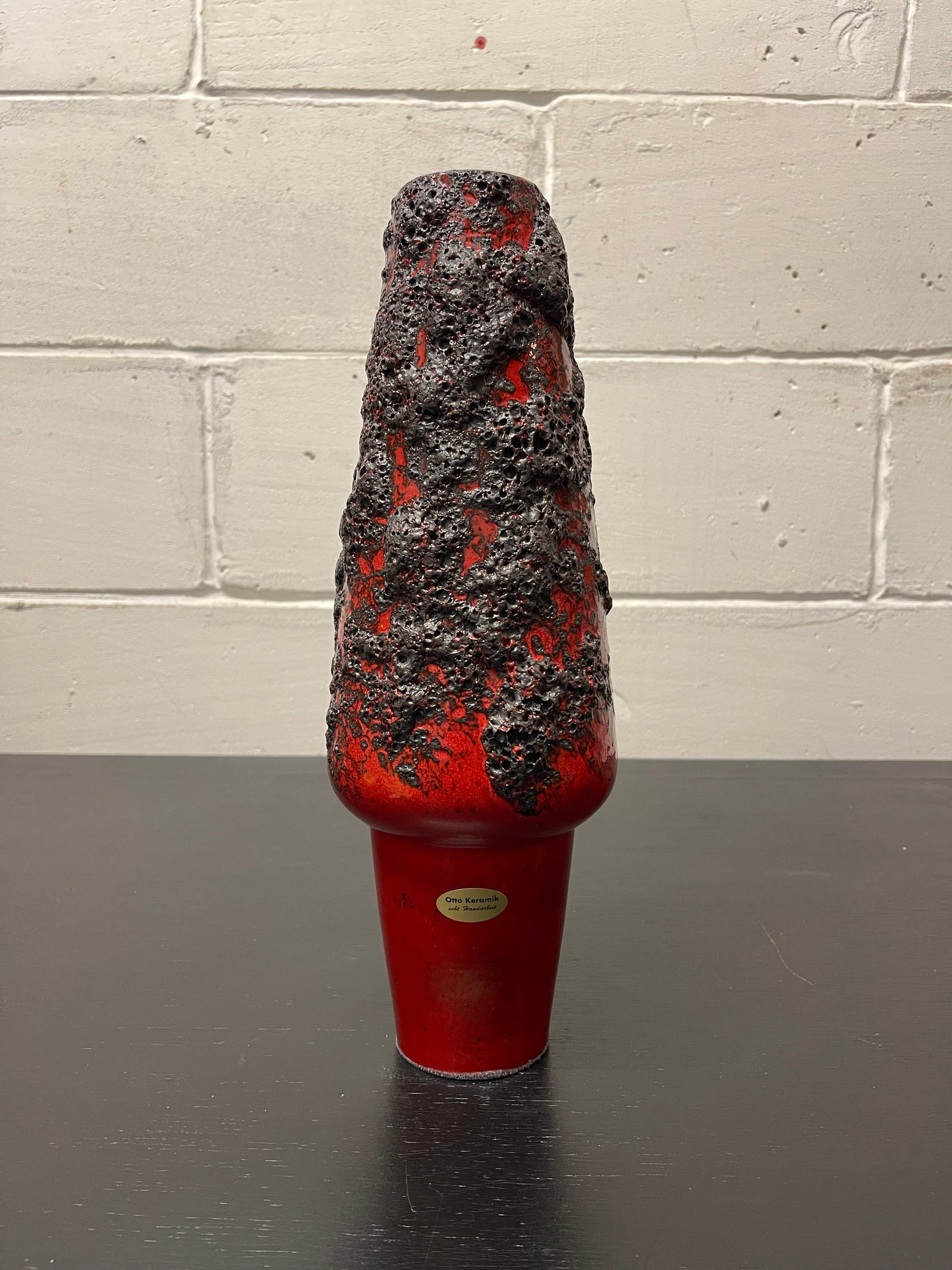 Otto Keramik Ceramic Fat Lava Vase West German Pottery