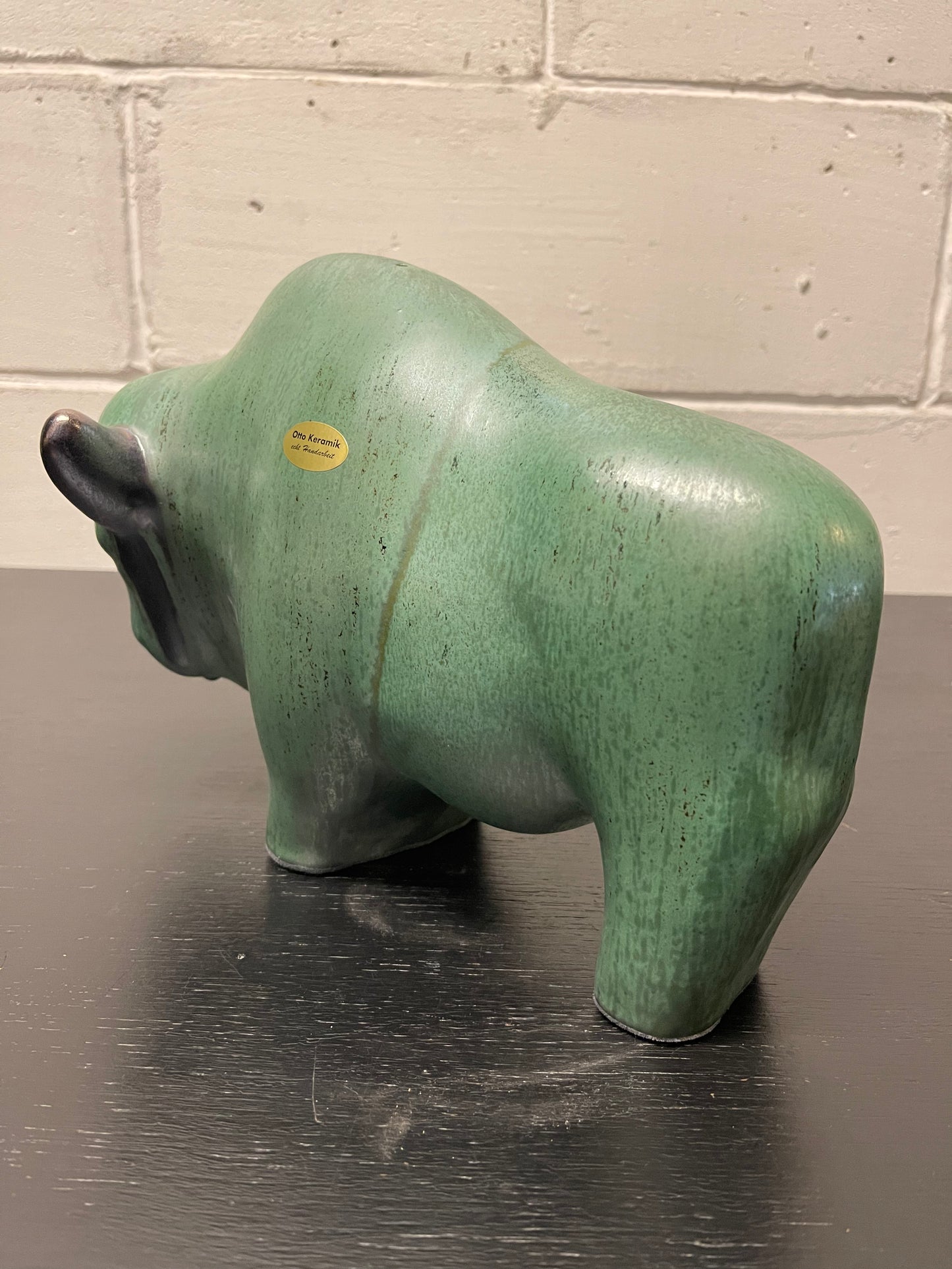 Otto Keramik Ceramic Bull West German Pottery Fat Lava