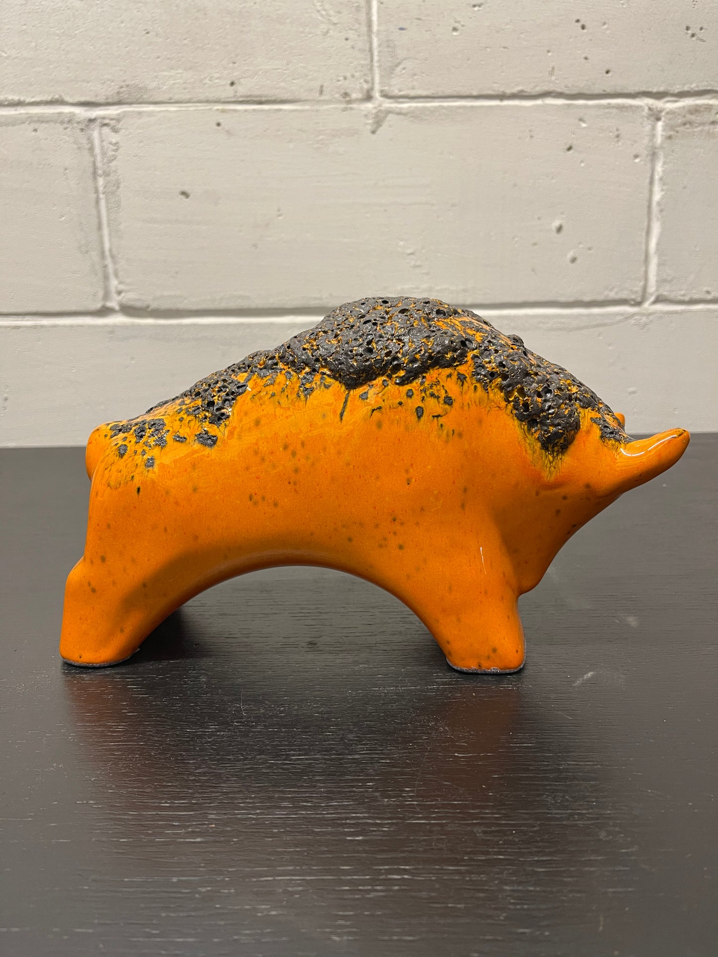 Otto Keramik Ceramic Bull West German Pottery Fat Lava