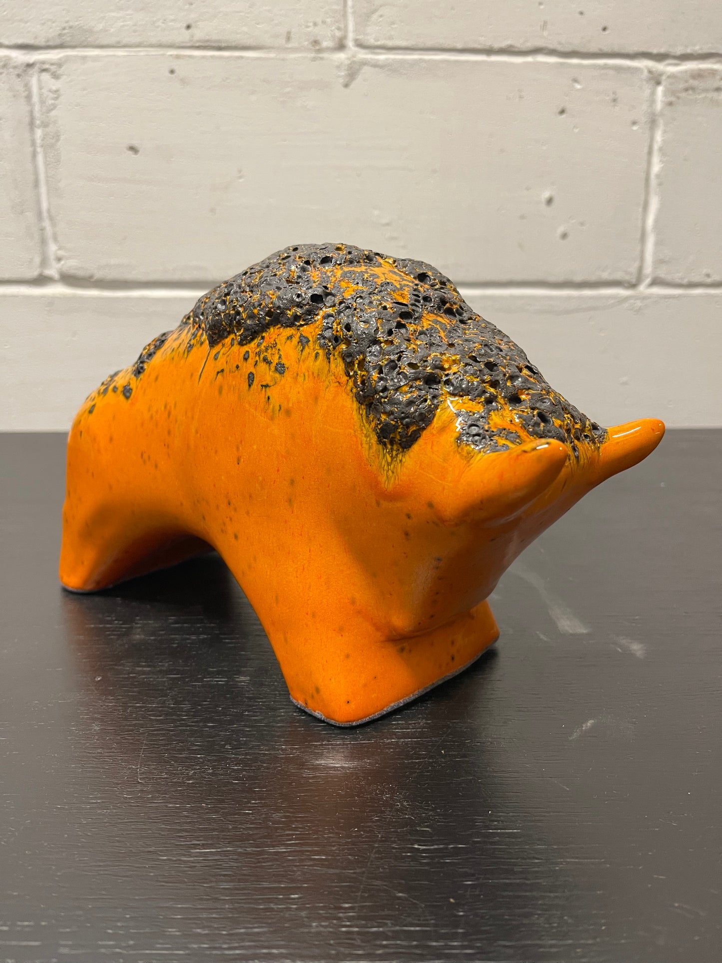 Otto Keramik Ceramic Bull West German Pottery Fat Lava