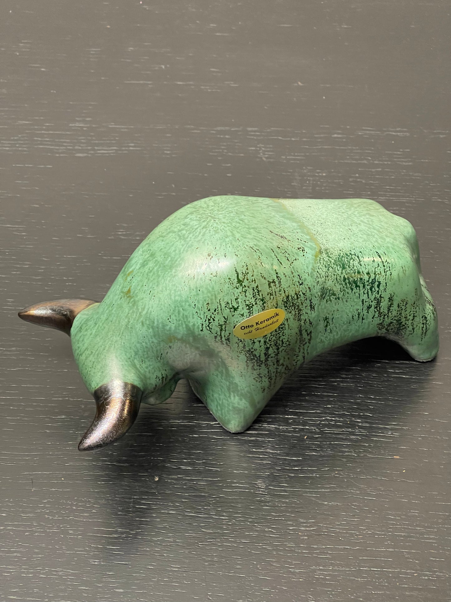 Otto Keramik Ceramic Bull West German Pottery Fat Lava