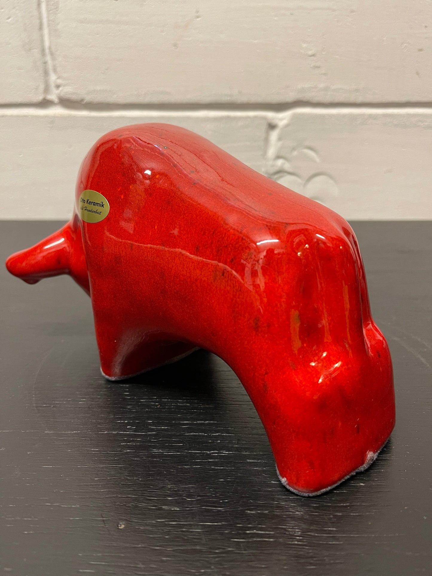 Otto Keramik Ceramic Bull West German Pottery Fat Lava