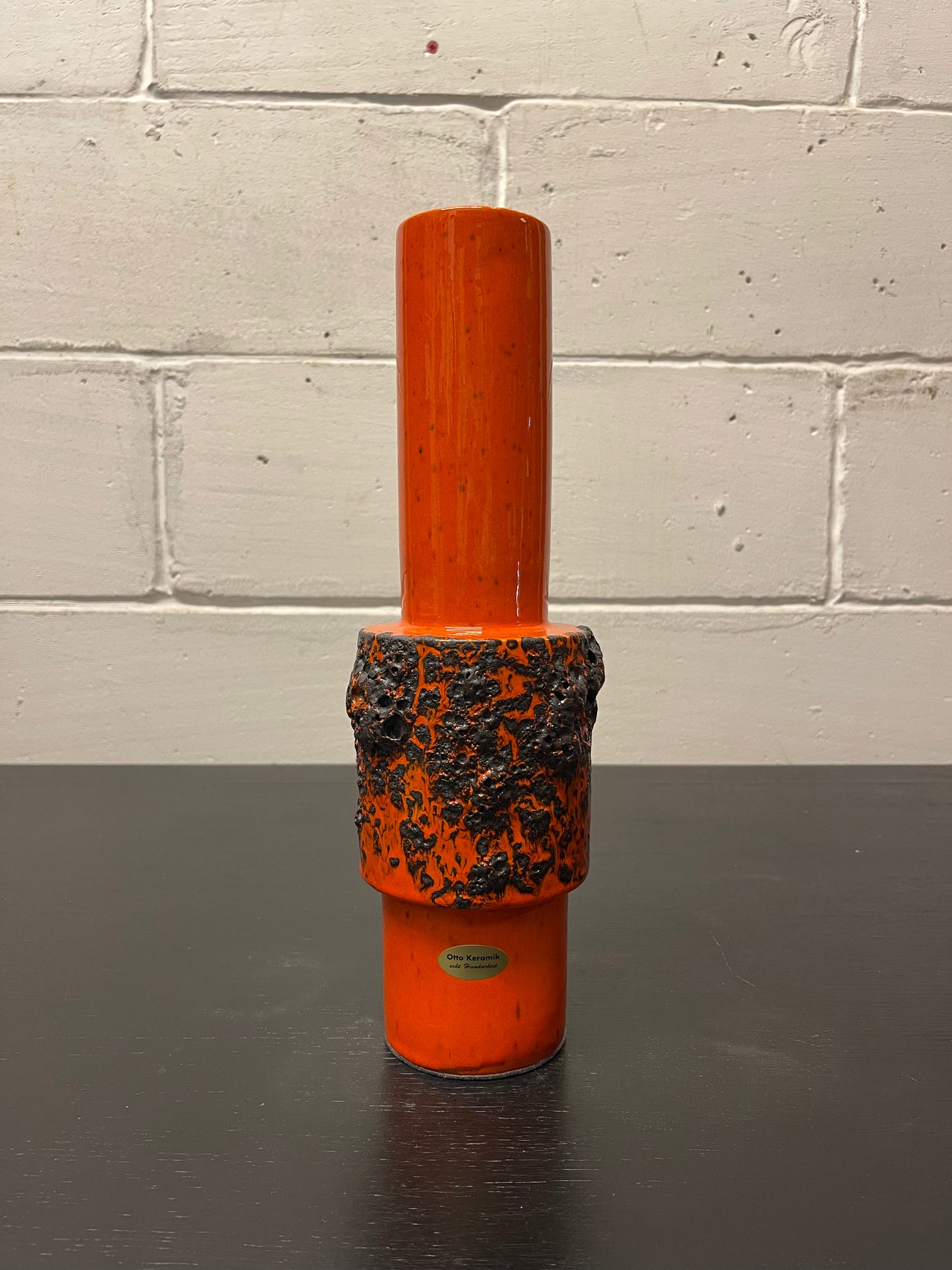Otto Keramik Ceramic Fat Lava Vase West German Pottery