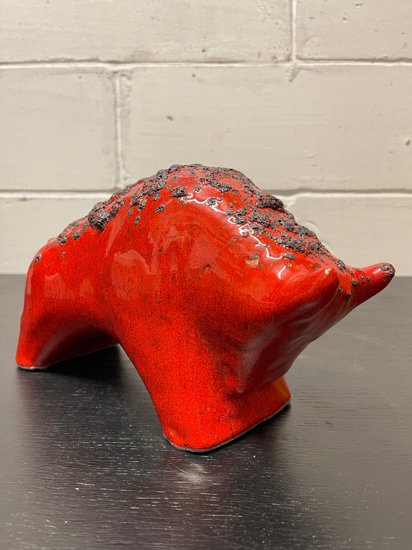 Otto Keramik Ceramic Bull West German Pottery Fat Lava