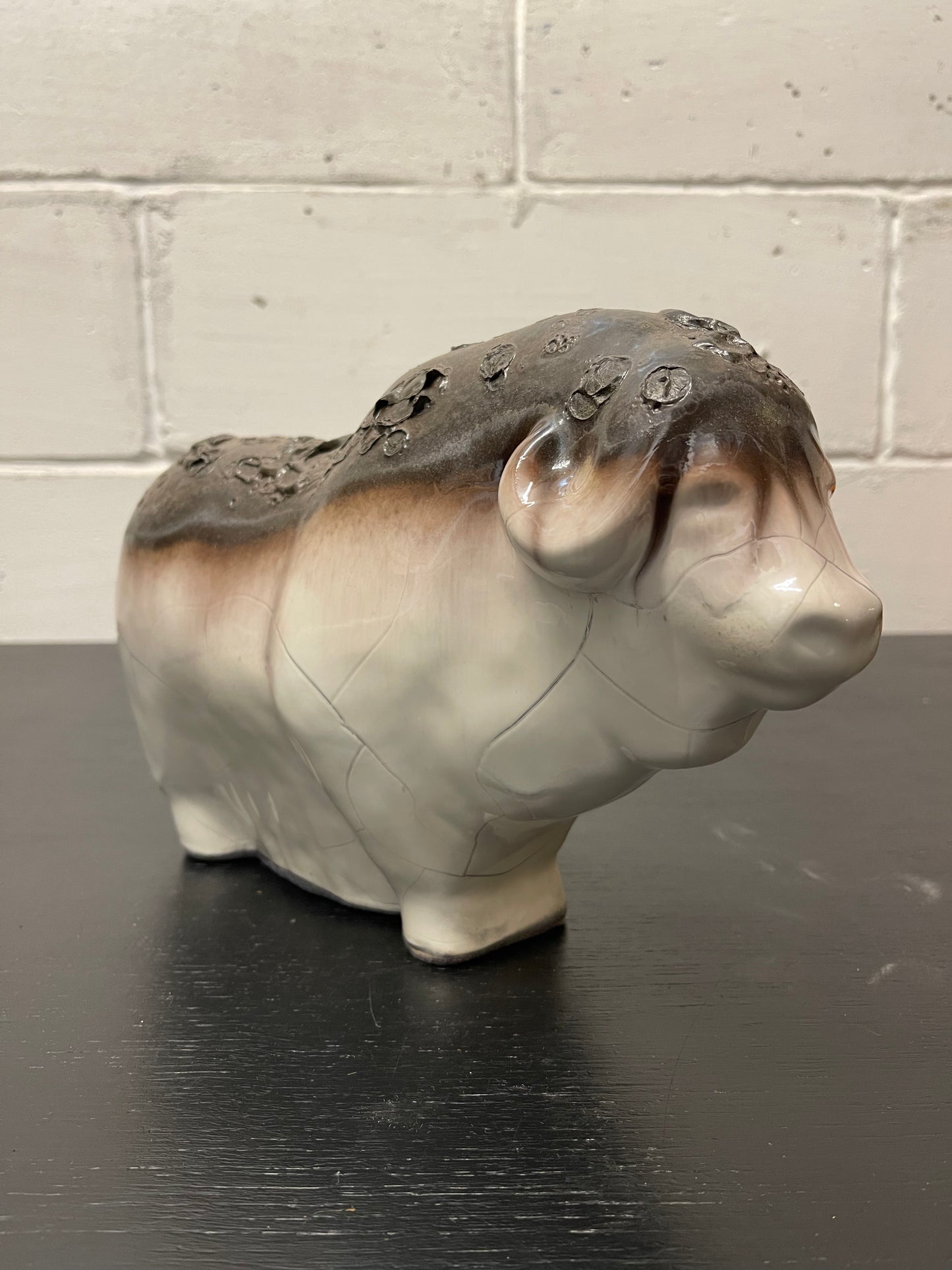 Otto Keramik Ceramic Buffalo West German Pottery Fat Lava