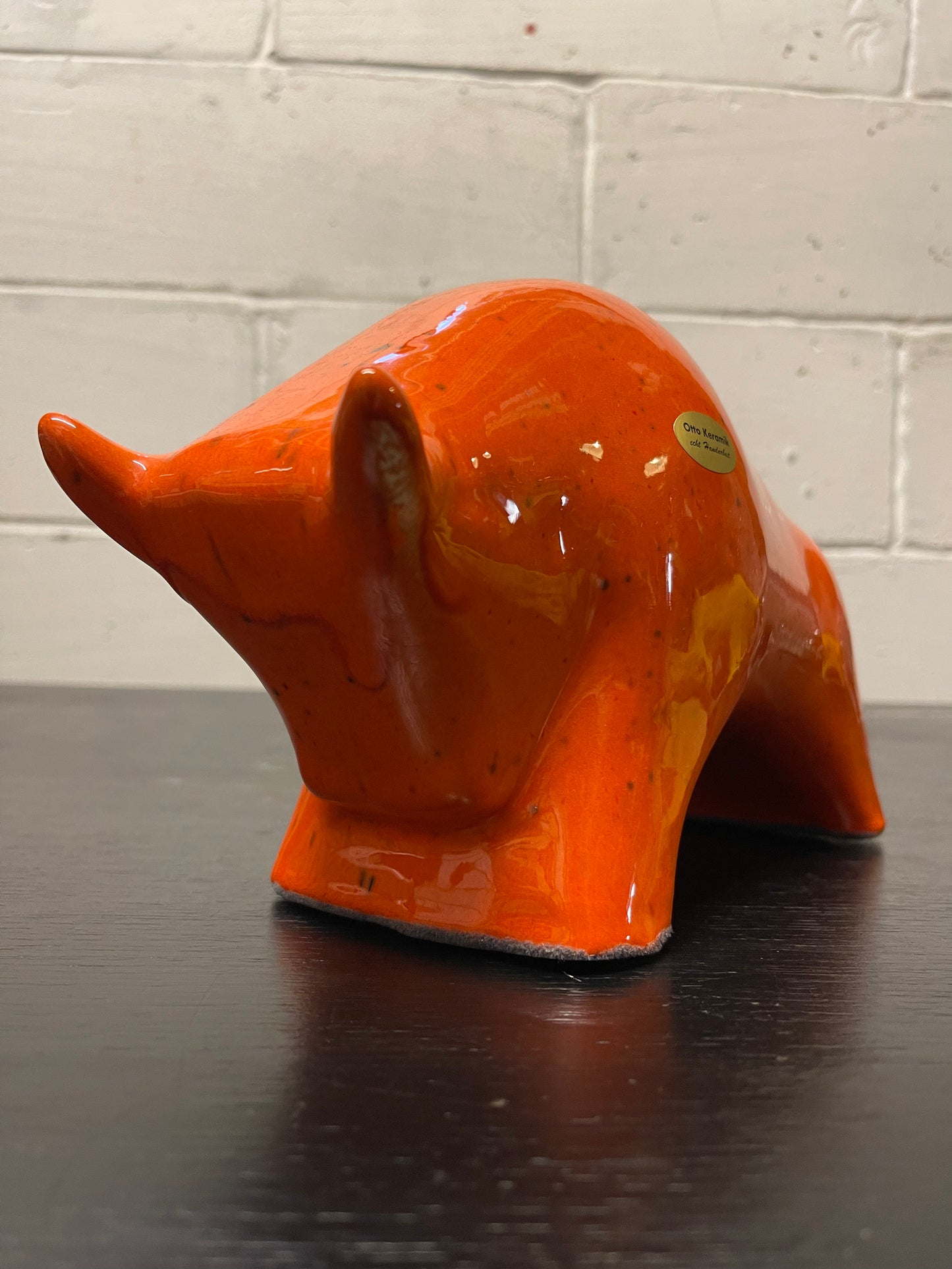 Otto Keramik Ceramic Bull West German Pottery Fat Lava