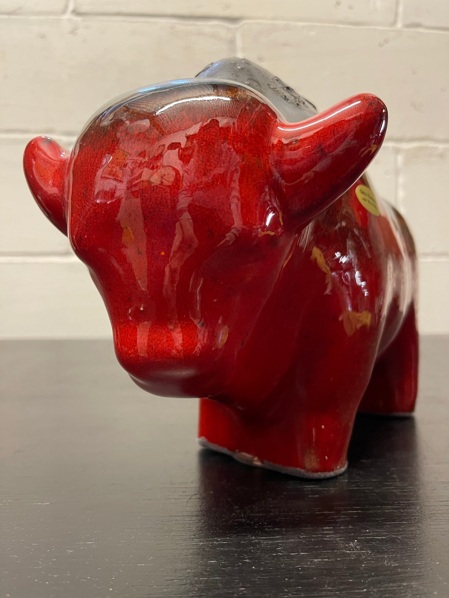 Otto Keramik Ceramic Bull West German Pottery Fat Lava