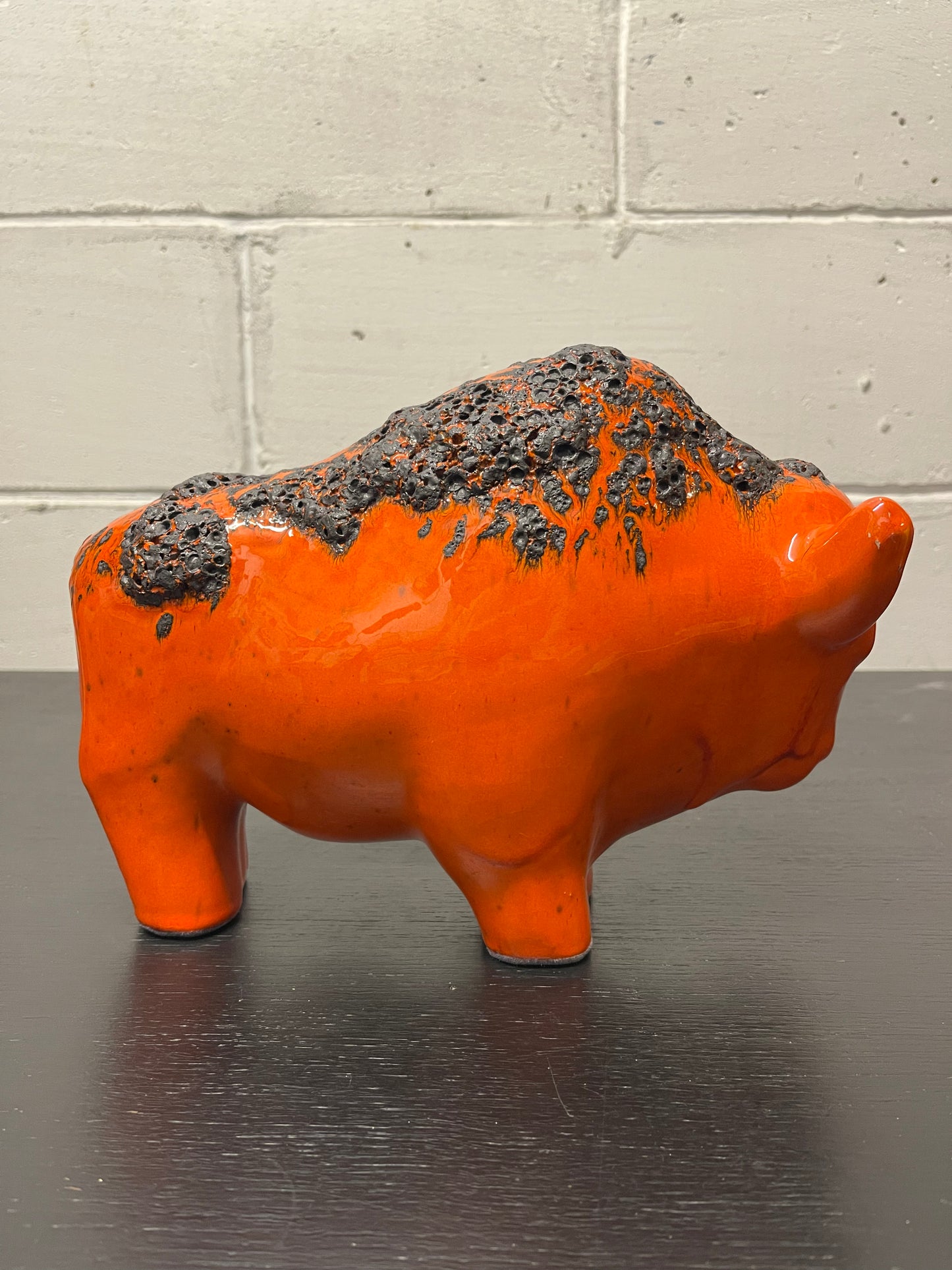 Otto Keramik Ceramic Bull West German Pottery Fat Lava