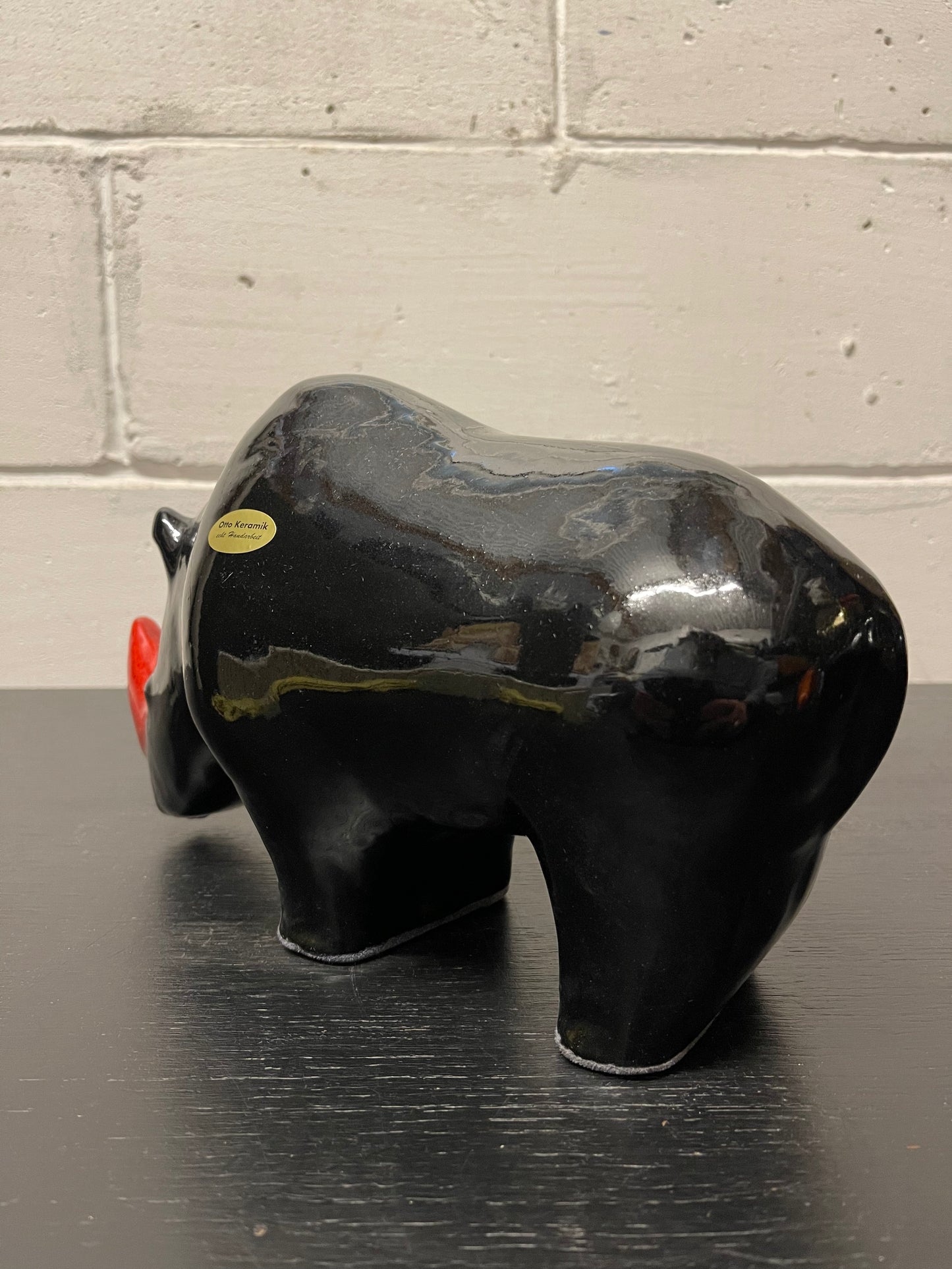 Exclusive Otto Keramik Ceramic Rhino West German Pottery Fat Lava