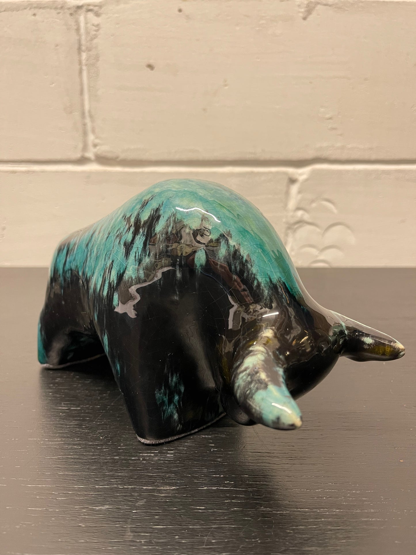 Otto Keramik Ceramic Bull West German Pottery Fat Lava