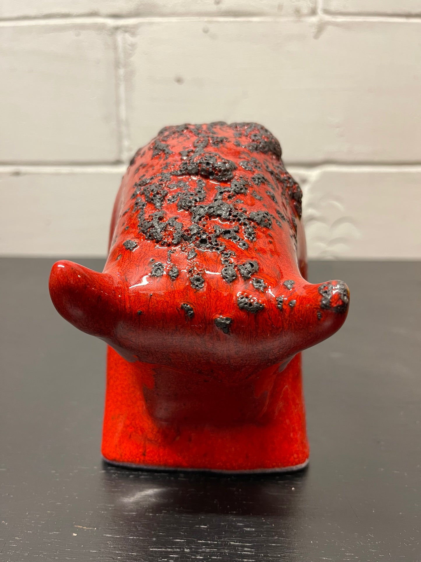 Otto Keramik Ceramic Bull West German Pottery Fat Lava