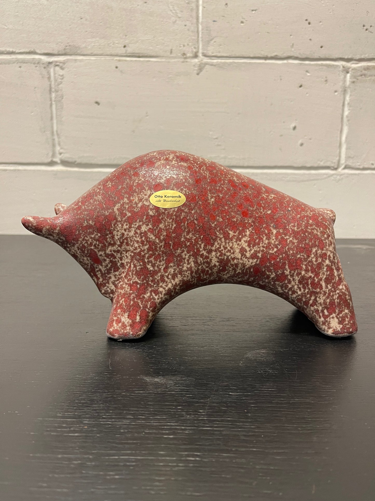 Otto Keramik Ceramic Bull West German Pottery Fat Lava
