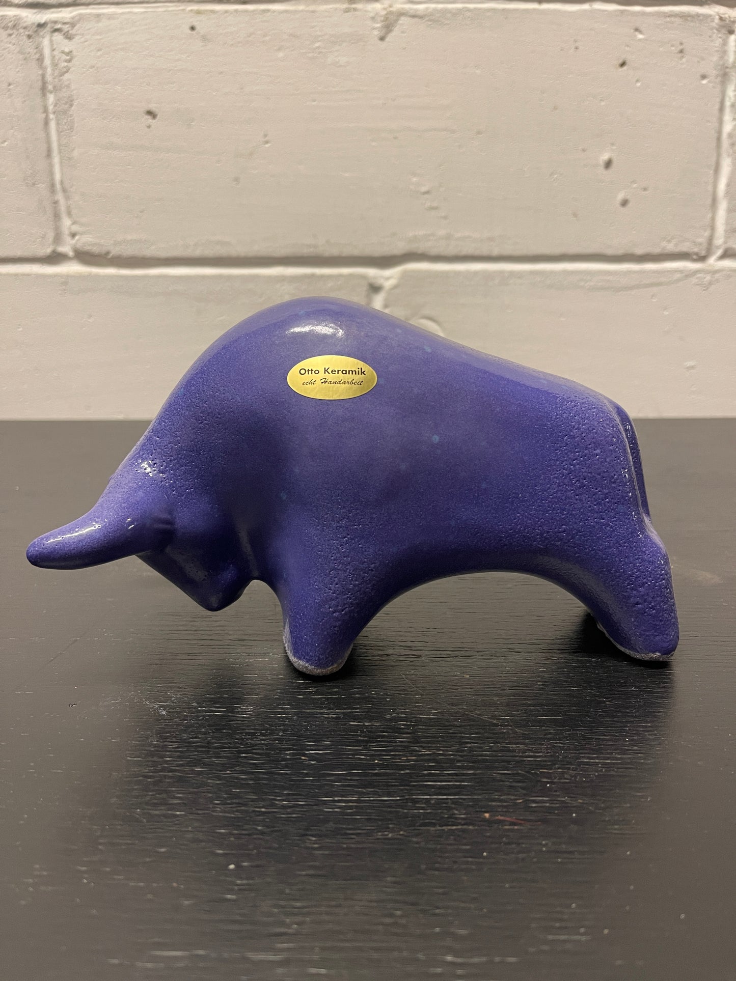 Otto Keramik Ceramic Bull West German Pottery Fat Lava
