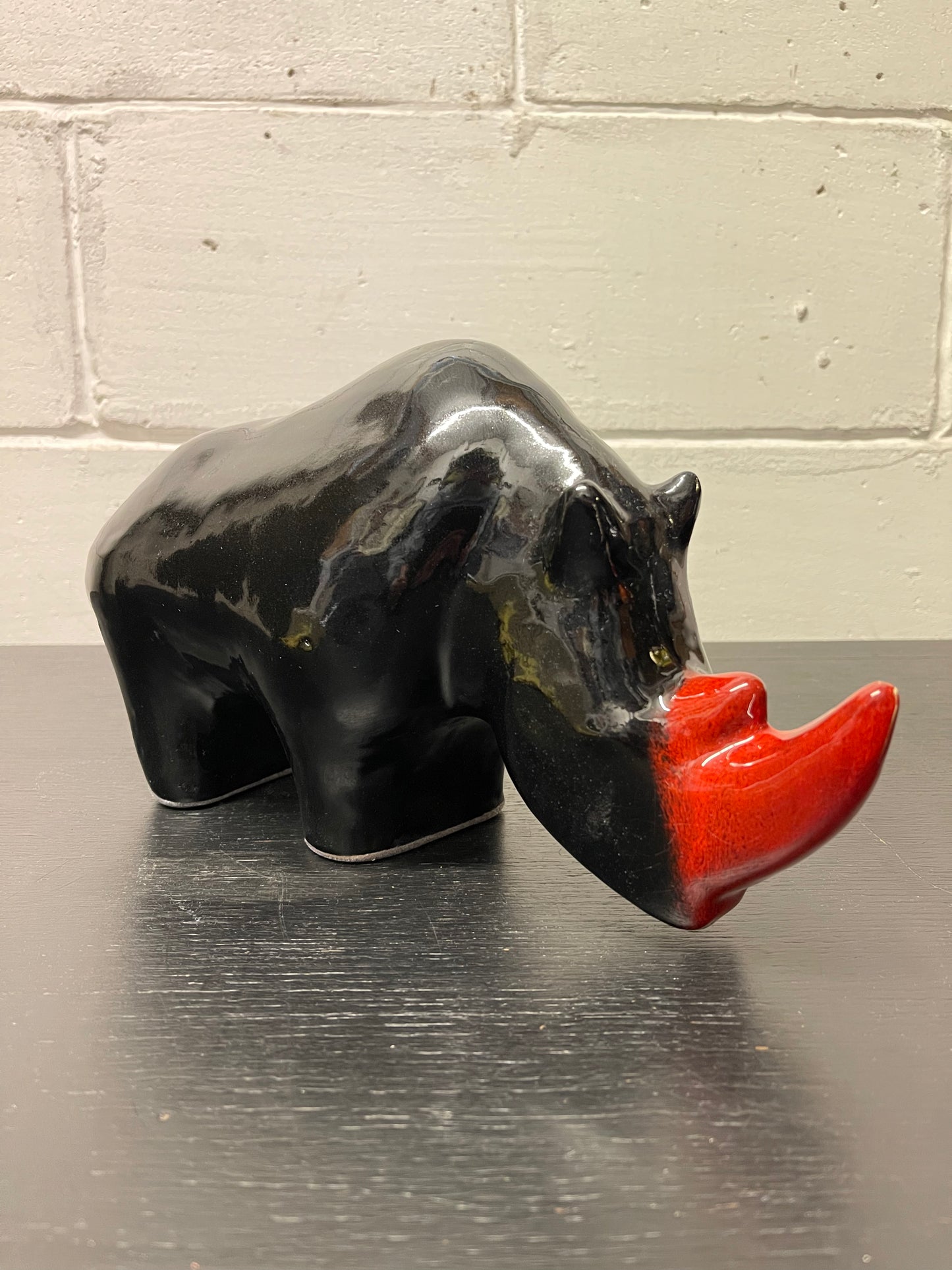 Exclusive Otto Keramik Ceramic Rhino West German Pottery Fat Lava