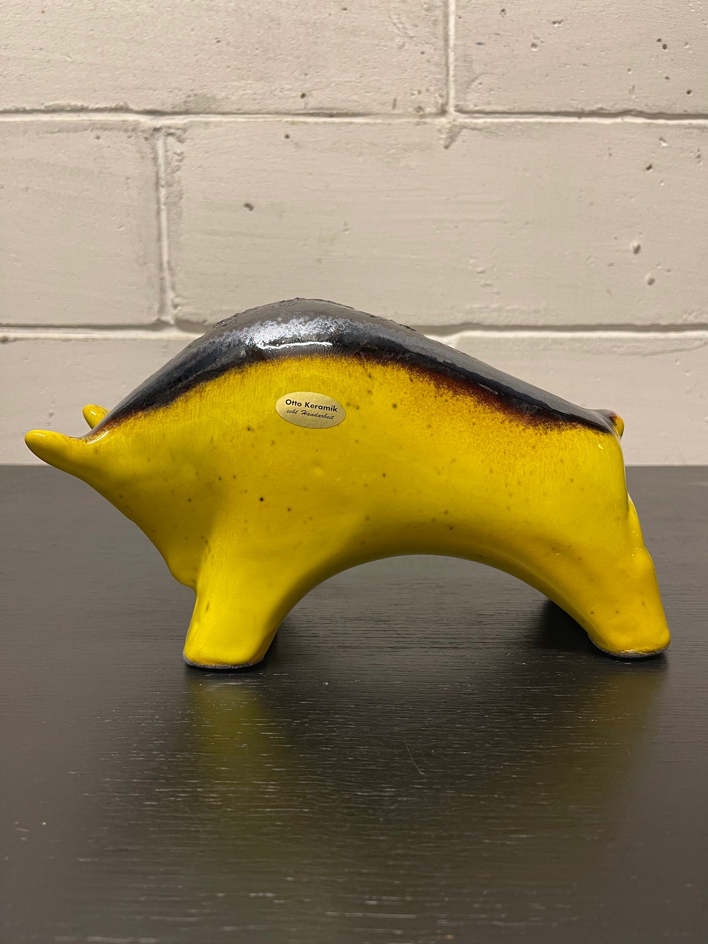 Otto Keramik Ceramic Bull West German Pottery Fat Lava
