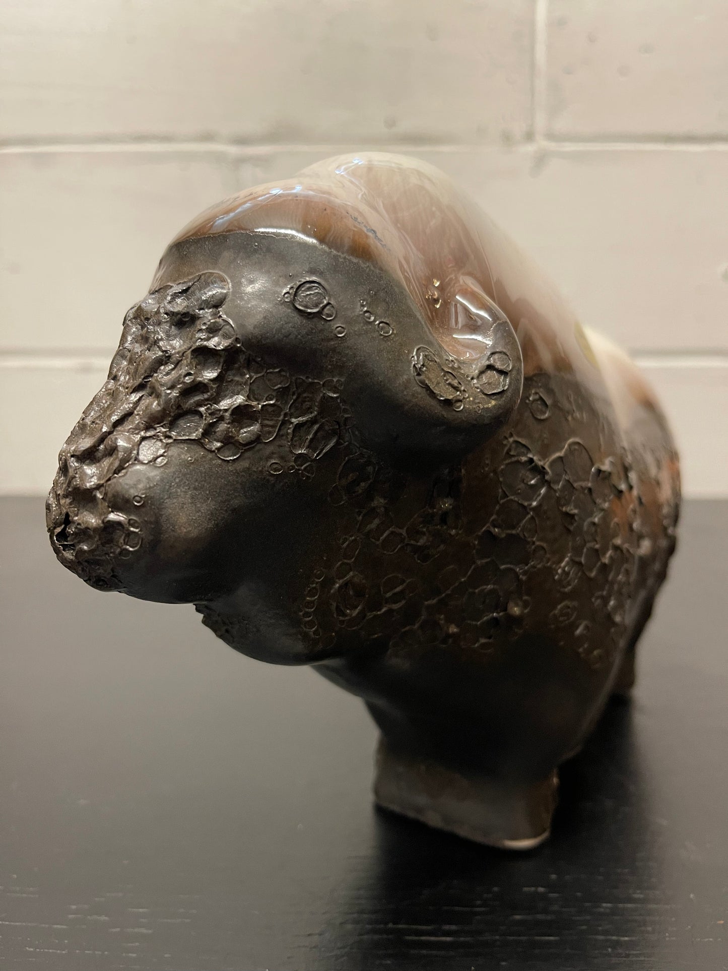 Otto Keramik Ceramic Buffalo West German Pottery Fat Lava
