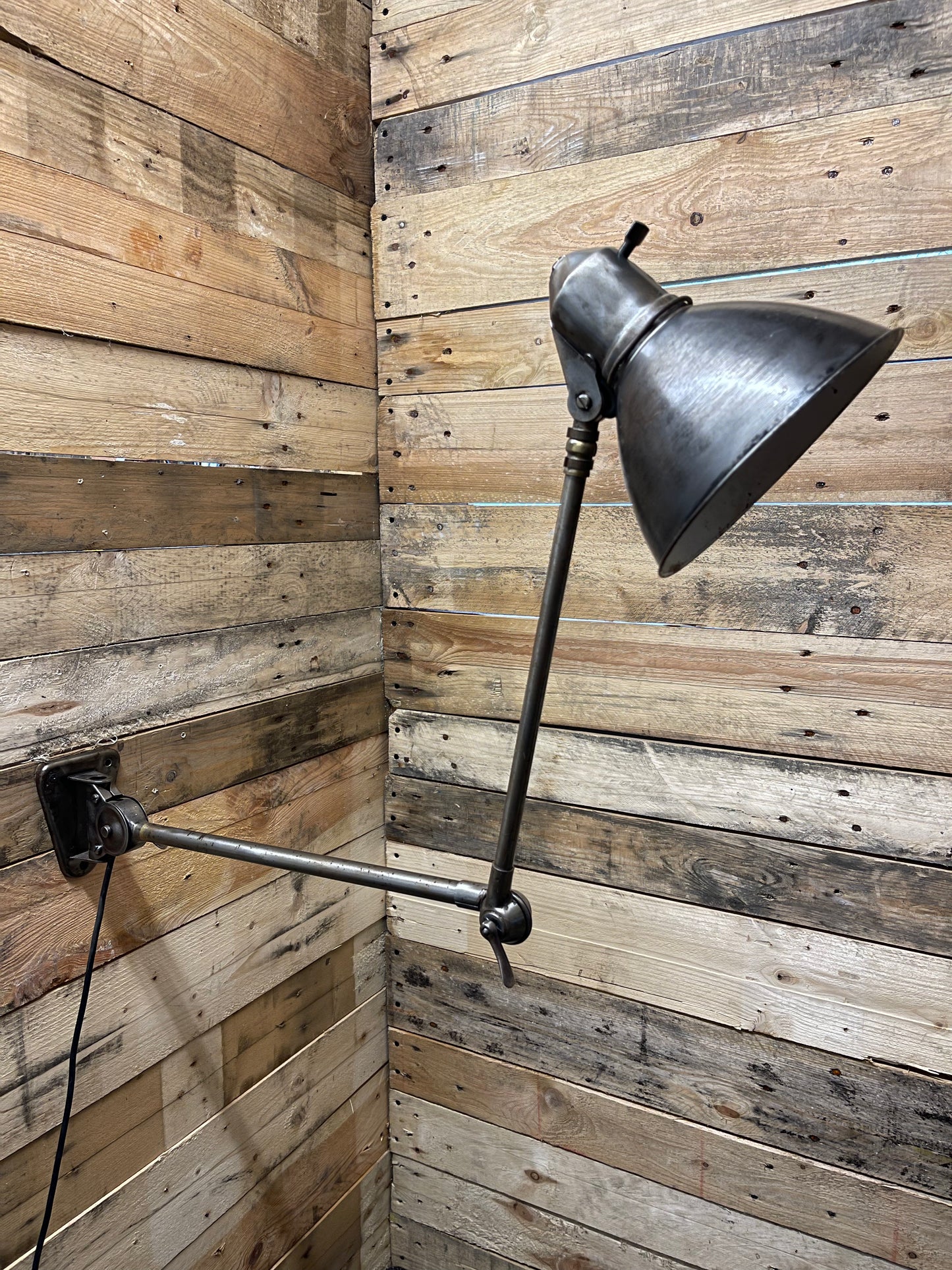 1930s German Made Industrial Wall Light By SIS Licht