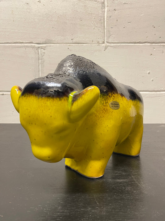 Otto Keramik Ceramic Bull West German Pottery Fat Lava