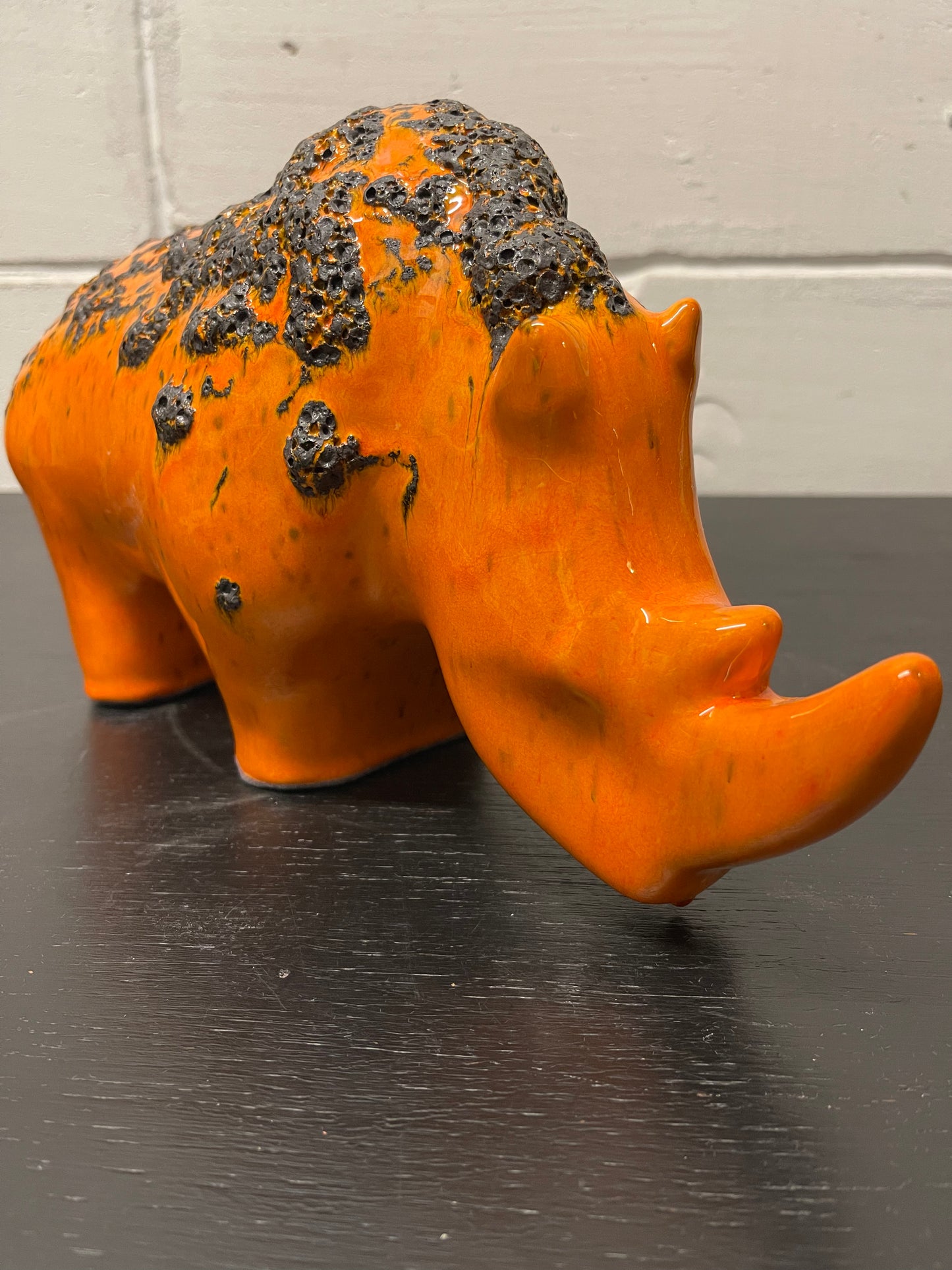Exclusive Otto Keramik Ceramic Rhino West German Pottery Fat Lava