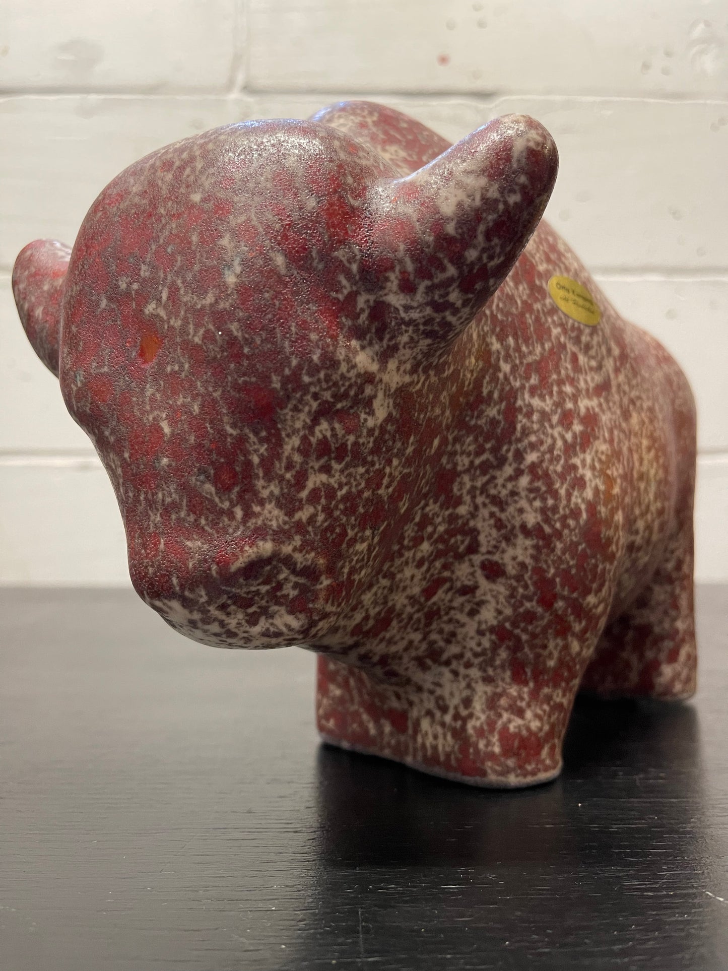 Otto Keramik Ceramic Bull West German Pottery Fat Lava