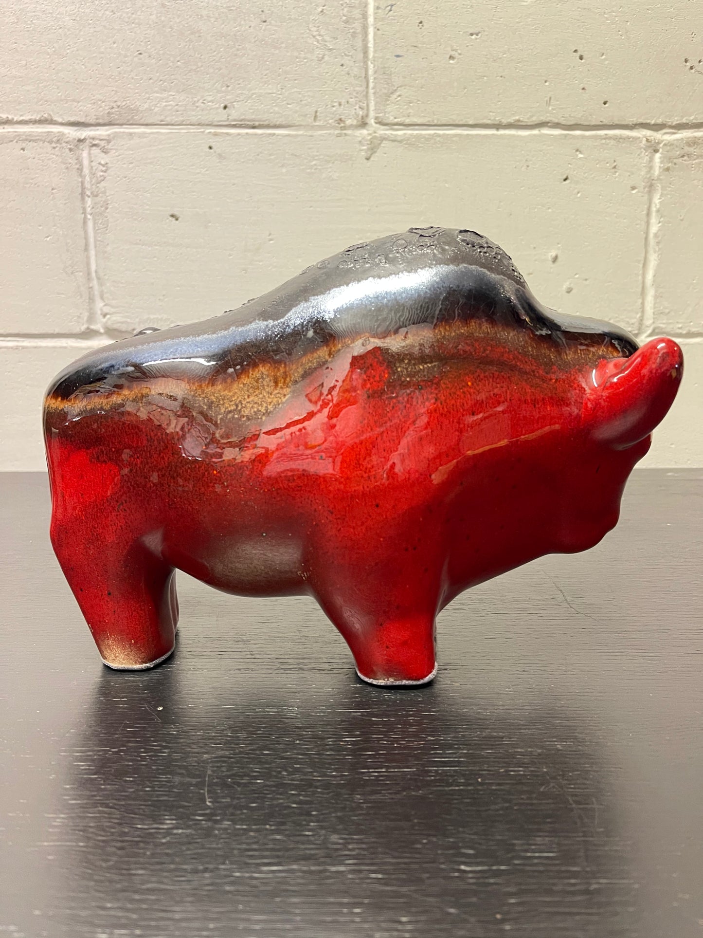 Otto Keramik Ceramic Bull West German Pottery Fat Lava