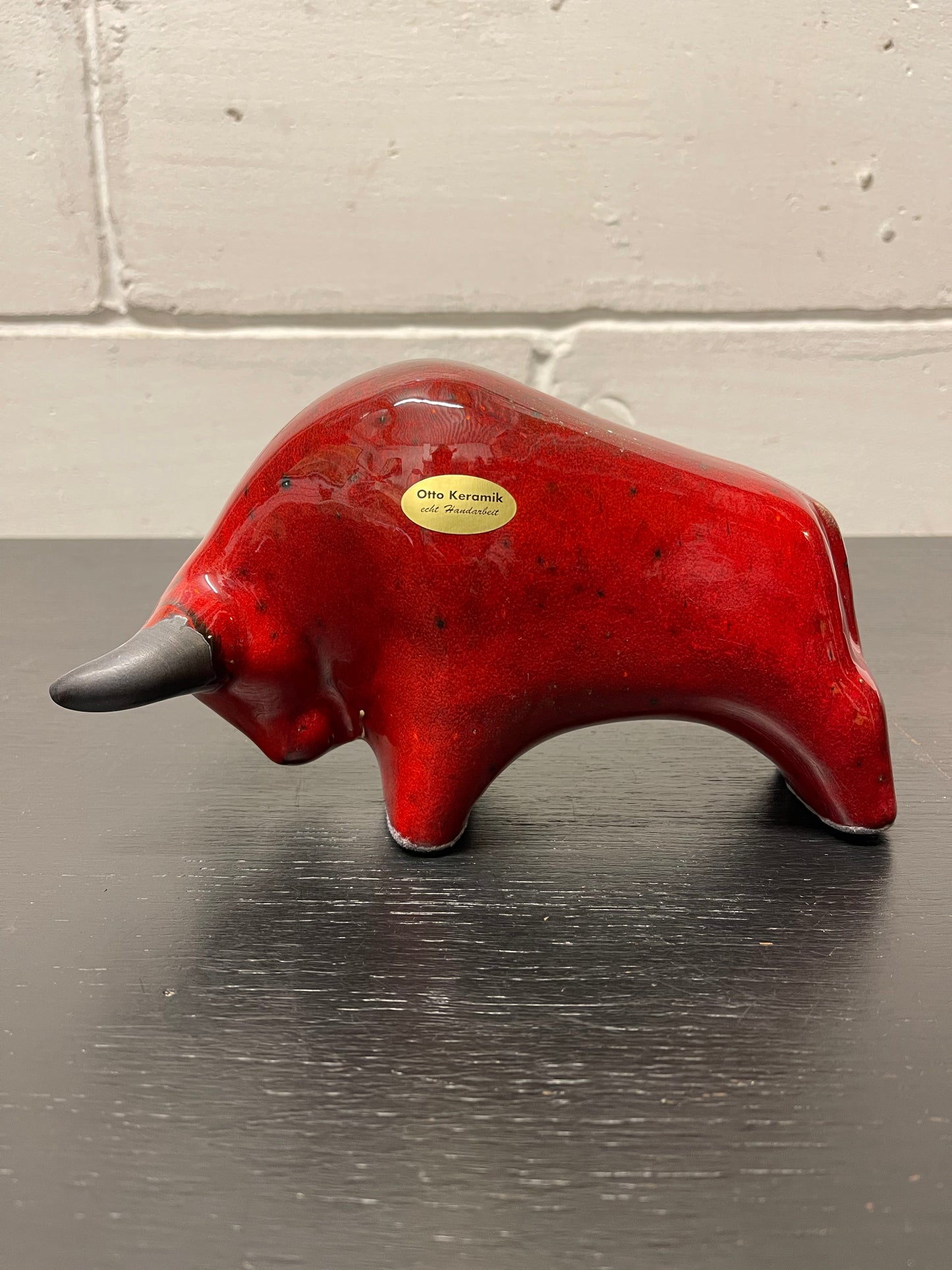 Otto Keramik Ceramic Bull West German Pottery Fat Lava