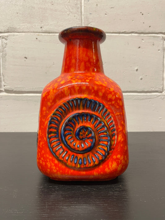 1960s West German Pottery Fossil Vase By Bay 80/25